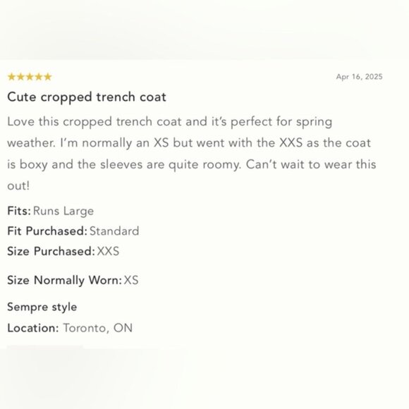 NWT Size M - Anthropologie Crop Trench Coat Neutral Preppy Boho (NWT US$ 158) - Picture 14 of 16